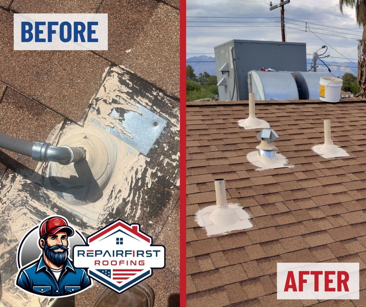 Before and After Shingle Repair