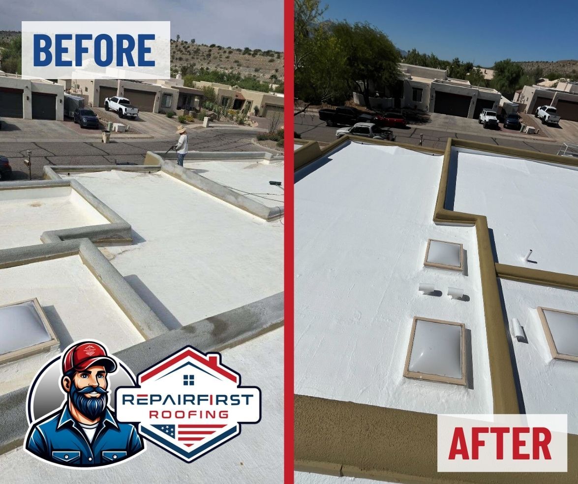 Before and After Roof Coating