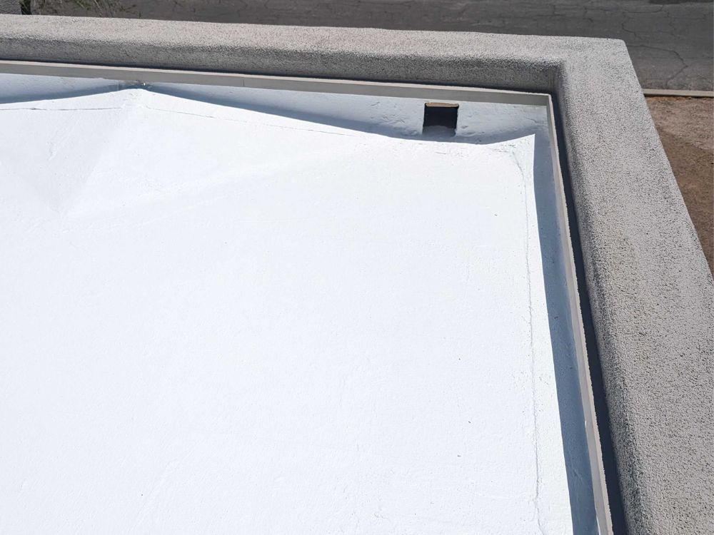 Flat Roof Cleaning, Venting, Flashing, and Coating