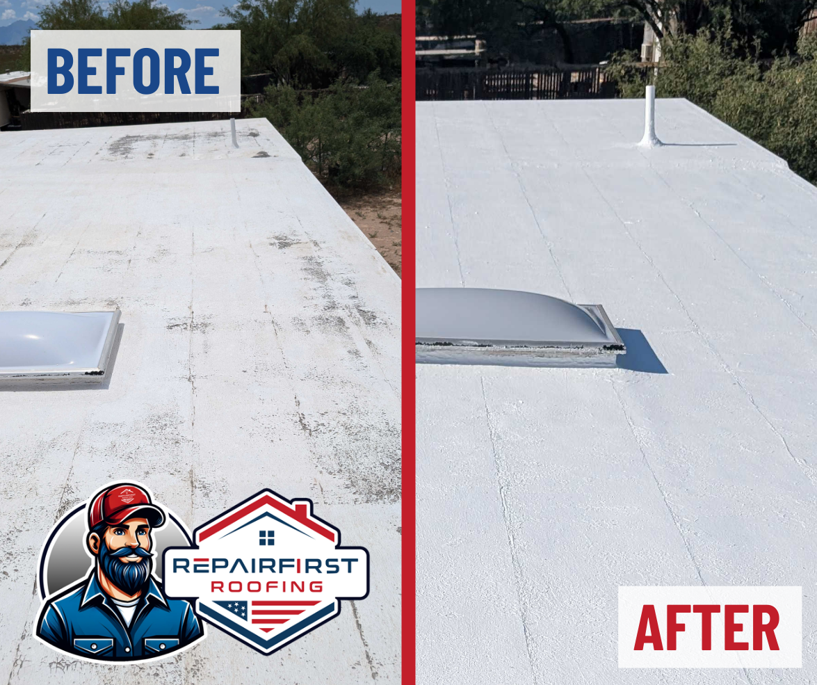 Before After Roof Coating