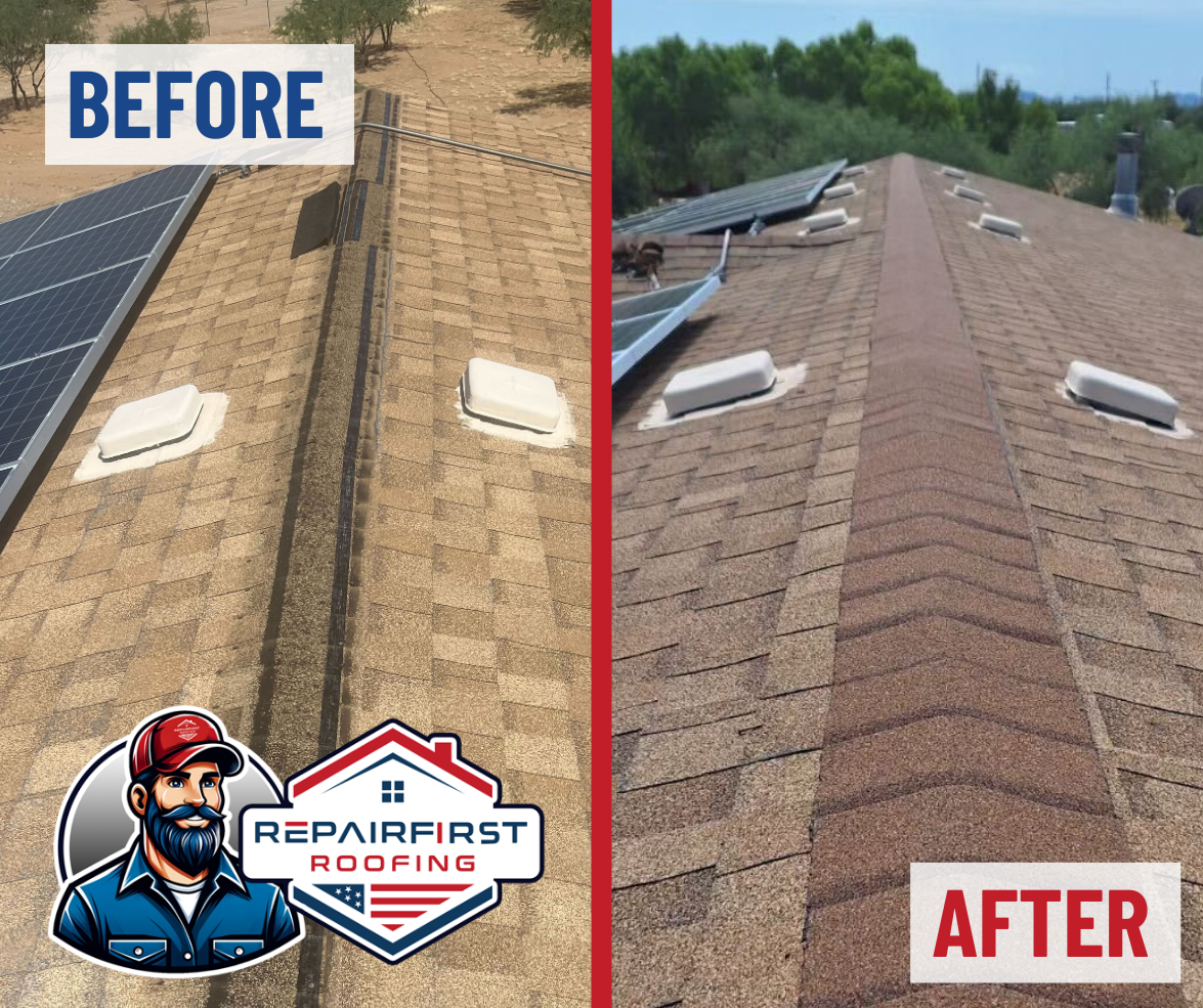 Before After Shingle Roof Repair